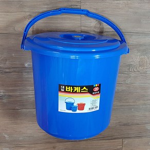 PP 바케스 20L 양동이 바게스 플라스틱 대야 쓰레기통, 1개, 파랑