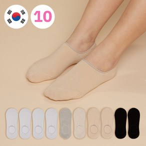 [5월 파격할인] 비바슈슈 여성용 벗겨지지않는 발등덮는 페이크삭스 10켤레