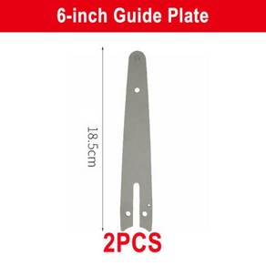 충전체인톱 전기톱 체인 톱 미니 전기 목공 원예 도구 목재 6 인치, 2) 2pcs Guide Plate, 1세트