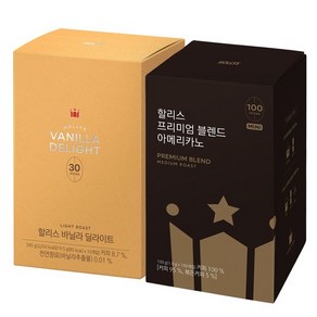 매장정품 할리스 [할리스] 바닐라딜라이트 30T 프리미엄 블렌드 아메리카노 100T 47770, 1개