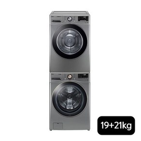 LG 트롬 실버 건조기 19kg(RH19VTAN)+21kg 세탁기(F21VDA)