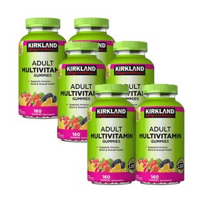 커클랜드 [6개 SET] 성인 멀티비타민 구미 160정 (구미) Kikland Adult Multivitamin (160 Gummies), 6개