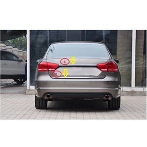 VW 파사트 B7 2011 2012 2013 2014 2015 크롬 리어 트렁크 테일 게이트 백 도어 뚜껑 커버 부츠 트림 엣지 몰딩 가니시 스트립, 2)A, 2) A