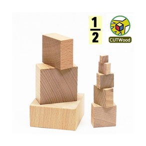 1cm-6cm A급 원목목재큐브 정육면체 diy쌓기나무블럭, 1.5cm×3cm×3cm, 1개