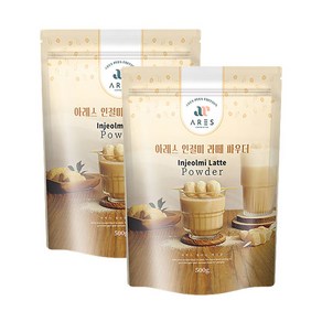 아레스 인절미 라떼 파우더 500g 2개세트, 2개, 1개입