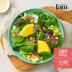 [AKMALL]1am 토핑업 알뜰샐러드 오믈렛칙피스 180g x 10팩, 10개, 옵션선택