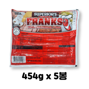 슈페리어 프랑크소시지 454g, 5개