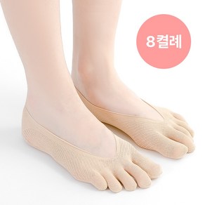 QDA 여성 스판 망사 발가락덧신 발가락양말 8P