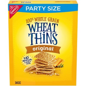 Wheat Thins Oiginal 오리지널 통곡물 밀 크래커 파티 규모 20온스 박스, 1개, 566g