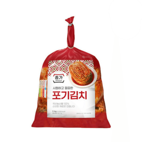 종가집 시원하고 깔끔한 포기김치 5kg 국내산 국산 배추김치 맛있는 식사 간편 반찬 자취생 한식, 1개