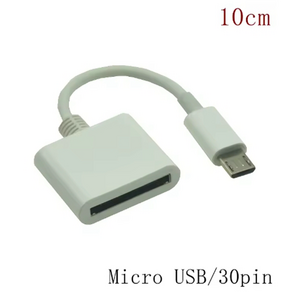 화웨이 호환 샤오미 맥 온플러스용 도크 30 핀 암-USB-C USB 3.1 마이크로 8 C타입 수 숏 충전 케이블, [01] Mico WH 30PIN