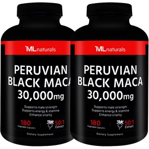 My Life [미국빠른직구] 마이라이프 내추럴스 페루비안 블랙 마카 30 000 mg, 180정, 2개