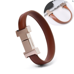 봄밤 디자인 팔찌 케이블 USB, 1개, 블랙 8핀, 22cm