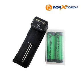 맥스토치 MCG105 1구만능충전기+18650-3500mAh 리튬이온배터리*2EA+배터리케이스 세트