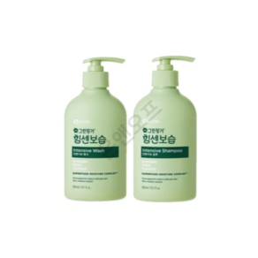 그린핑거 유아용 힘센보습 에센셜 워시 300ml + 샴푸 300ml 세트, 1세트