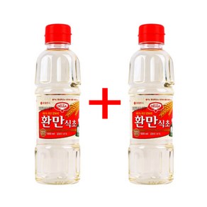 롯데웰푸드 환만식초 500mlX2개 기획 간편한 양조 식초 식자재, 2개, 500ml