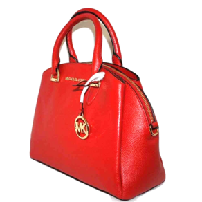 Michael Kos Maxine Medium Dome Satchel Bight Red - $298