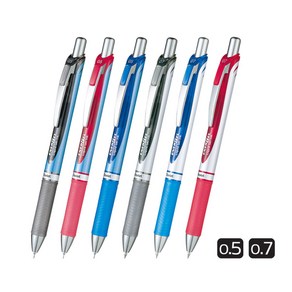 Pentel ENER GEL 펜텔 에너겔 중성펜 니들팁 (BLN75 0.5mm) 메탈팁 (BL77 0.7mm) [12개입], 0.7mm 레드 12개입 (BL77-B)