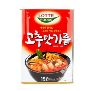 롯데푸드 고추맛기름 15L 대용량 식자재 업소용