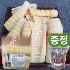 담양참죽순 100% 국산 유기농 삶은 죽순 1kg 한 봉지 (3만 원 이상 구매 시 죽순잎차 증정)