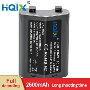 HQIX MB-D12 카메라 EN-EL18 충전기 배터리 니콘 Z9 D5 D800, 02 1 Battey, 한개옵션1