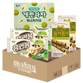 계롤홈set 롤리폴리 피스타치오2 + 계란과자 피스타치오1 + 홈런볼 피스타치오2, 1개