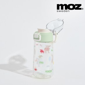 MOZ 스웨덴 원터치 트라이탄 키즈 보틀 물병, 1개, 480ml, 포레스트그린