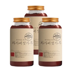 러시아산 차가버섯분말, 3개, 100g