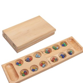 플레이더게임 만칼라 원목게임 MANCALA 구슬여분증정 칼라하 오와레 OWARE, C, 1개