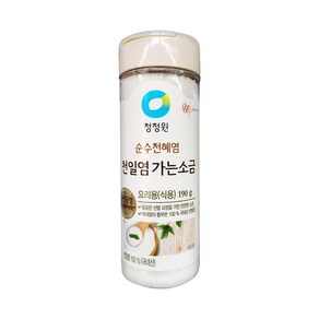 청정원 천일염 가는소금 통, 190g, 1개