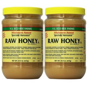 YS Eco Bee Fams Raw Honey 와이에스 에코 비 팜 로우 허니 벌꿀 623g 2팩, 2개