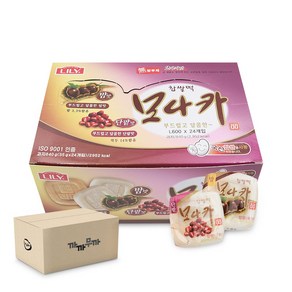 리리 찹쌀떡 모나카 밤맛 단팥맛 840g (35gx24개) (1박스-9통), 9개