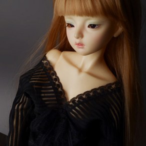 돌모아 구체관절인형의상 56cm 60cm SD13 레이스 스트라이프 시스루 블라우스 SD - Andea Blouse (Black)[B2], 블랙, 1개