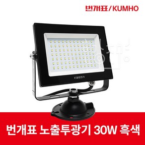 번개표 LED 투광기 30W 흑색 IP65 방수인증, 전구색(노란빛), 번개표LED노출투광기30W(흑색), 1개