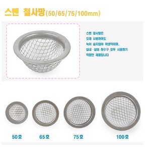 대복쿠팡 네가지 규격의 기능망으로 사이즈에 맞게 선택가능한 하수구망 은색스텐철사망, 은색 스텐철사망 50mm, 1개