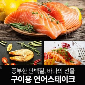 1+1 구이용 연어스테이크 500g 냉동연어 먹기좋게 몸통만 손질한 연어살(CD2M2)