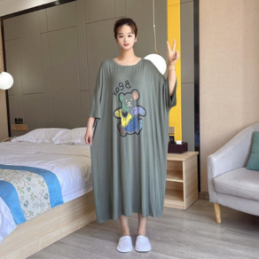 빅빅사이즈 큐티 베어 편안한 롱원피스(~5XL)