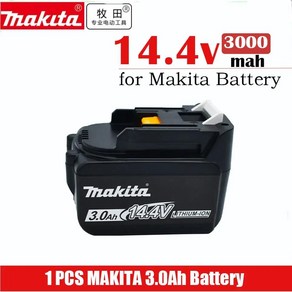 마키타 무선 도구용 충전식 리튬 이온 배터리 BL1430 DA340DRF BDF343 포스트 14.4V 3.0Ah 3000mAh, 03 3000mAH-1PCS, 1개