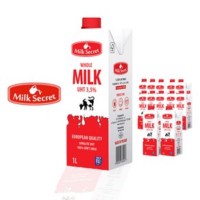 시크릿 멸균우유 milk 1L 3.5% 12팩 / 24팩