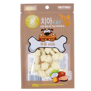 뉴트리오 치아에 좋은 껌 강아지 애견 덴탈 껌 치석제거 간식, 80g, 1개