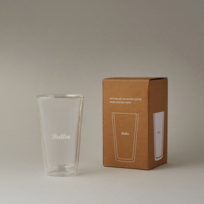 발르 더블월 글라스 이중 내열 유리컵 유리잔, 450ml, 유리, 1개