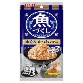 이나바 생선가득 파우치, 180g, 1개, [TCR-175] 참치&가다랑어&오징어
