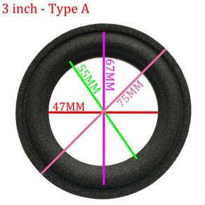 폼 스피커 서라운드 에지 우퍼 수리 접이식 에지 서브 우퍼 링 DIY 수리 액세서리 스피커 서스펜션 33 인치