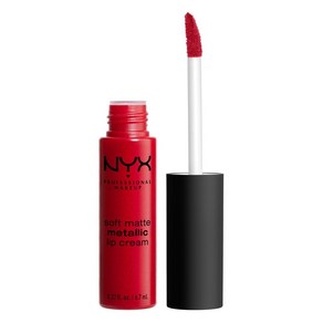 NYX PROFESSIONAL MAKEUP Soft Matte Metallic Lip C NYX PROFESSIONAL MAKEUP 소프트 매트 메탈릭 립 크림 리퀴드 립스틱, 몬테카를로, 1개, 67ml