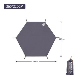 캠핑 그라운드 매트 육각 방습 단열 돗자리, S, 1개, 그레이