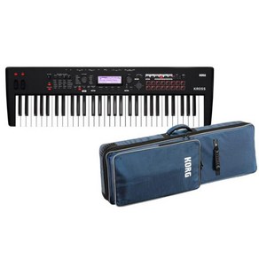 KORG KROSS 2 61 Supe Matte Black [KROSS2-61-MB] + SC-KROSS2 61 신디사이저 워크 스테이션, 1개