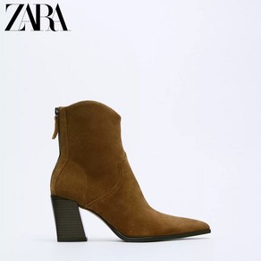 자라 여성 부츠 ZARA 데님 라이더 부츠 옆 지퍼 가보시 부츠