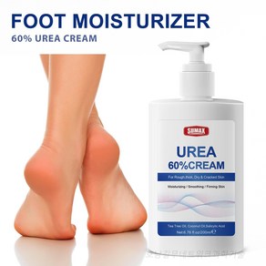 60% 우레아크림 대용량 우레아풋크림 손 발 각질 발뒷굼치 굳은살 케어 보습, 200ml, 1개, 1개입