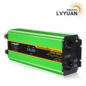 녹원 순수정현파 차량용 LCD 인버터 8000W 캠핑용 차량용 차박 한국형 KC인증, 전압 12V, 1개