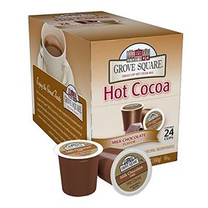 Grove Square 핫초코 코코아 큐리그 24입 밀크 초콜릿 케이컵 Hot Cocoa Milk Chocolate 12.7 Ounce 24 Count (Pack of 1)